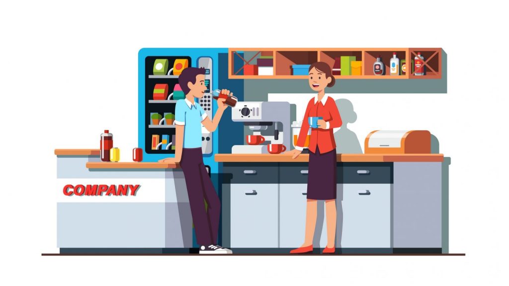 Company Logo in the Break Room